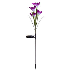 extérieur solaire alimenté fleur de lis 4 led lumière cour de jardin décor deep purple