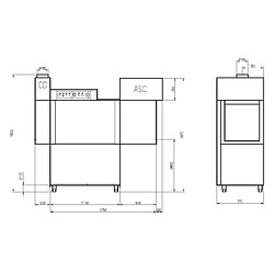 Lave-Vaisselle Transporteur en Rack 19 kW - Hauteur Utile 470 mm - Combisteel