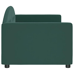 Avis vidaXL Lit de repos sans matelas vert foncé 80x200 cm velours