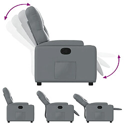 Avis vidaXL Fauteuil inclinable Gris Similicuir