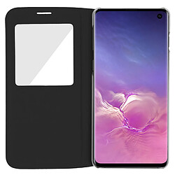 Avizar Housse Fenêtre Galaxy S10e Étui Clapet Coque Polycarbonate Rigide - noir pas cher