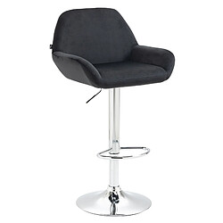 Non Tabouret de bar Braga velours chrome