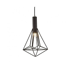 Luminaire Center Suspension Kristoff Noir 1 ampoule 45cm