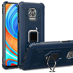 Coque en TPU résistant aux chutes avec béquille bleu pour votre Xiaomi Redmi Note 9S/9 Pro/9 Pro Max