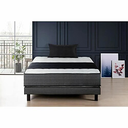 DEKO DREAM Sommier + matelas mousse ferme à mémoire de forme 5 zones 160 x 200 x 28 cm