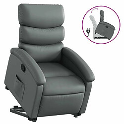 Maison Chic Fauteuil Relax pour salon, Fauteuil inclinable Gris Similicuir -GKD84510