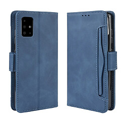 Wewoo Housse Coque Pour Galaxy S11 Wallet Style Skin Feel Étui en cuir à Motif veau avec fente carte séparée Bleu