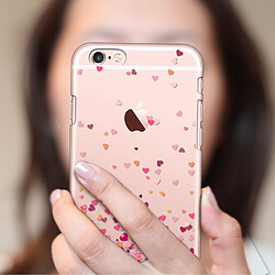 Caseink Coque Housse Etui Apple iPhone 6/6s Plus 5.5 [Crystal HD Collection Sweetie Design Heart Flakes - Rigide - Ultra Fin - Imprimé en France] pas cher