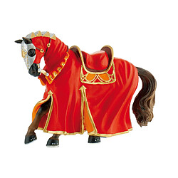 Bullyland Figurine cheval tournoi rouge