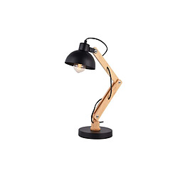 Lampe Flexo Architecte EDM Vintage en bois E27 Noir 60W