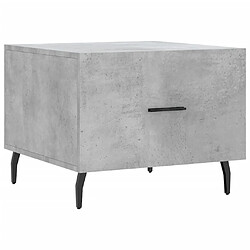 Maison Chic Table basse,Table Console Table d'appoint, Table pour salon gris béton 50x50x40 cm bois d'ingénierie -MN18270