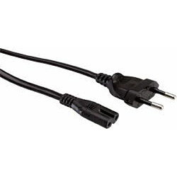 ROLINE 19.07.2073 câble électrique Noir 3 m CEE7/16 Coupleur C7 (ROLINE Power Cable. Euro Plug. black. 3m)