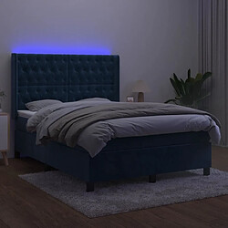 Avis Sommier à lattes,Cadre à lattes de lit pour Adulte matelas et LED Bleu foncé 140x200 cm -MN46904