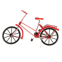 1:10 vintage moulé sous pression vélo modèle artisanat décoratif vélo jouet - rouge