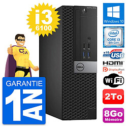 PC Dell OptiPlex 5040 SFF Intel i3-6100 RAM 8Go Disque 2To HDMI Windows 10 Wifi - Occasion