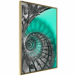 Paris Prix Affiche Murale Encadrée Stairway to Nowhere 20 x 30 cm Or