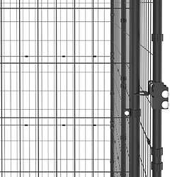 Helloshop26 Chenil extérieur cage enclos parc animaux chien d'extérieur pour chiens acier 110 x 220 x 180 cm 02_0000361 pas cher