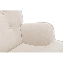 Vente-Unique Fauteuil à bascule en tissu chiné beige ELMINA II pas cher