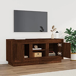 Avis Maison Chic Meuble TV scandinave - Banc TV pour salon chêne marron 102x35x45 cm bois d'ingénierie -MN86831