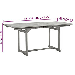 vidaXL Ensemble à manger de jardin 5 pcs Bois d'acacia solide pas cher