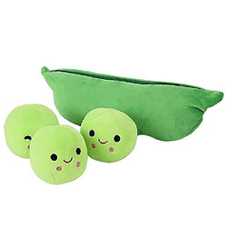 Universal Créatif mignon, 3 petits pois dans une peluche en gousse, taie d'oreiller douce