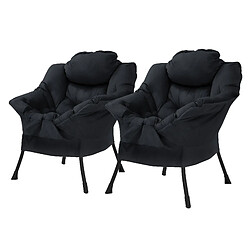 ML-Design Fauteuil 2 places Fauteuil relax Fauteuil de salon Fauteuil à oreilles Coton