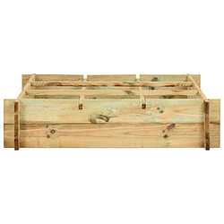 Maison Chic Jardinière,Lit surélevé - Bac à fleurs - pot de fleur 90 x 90 x 20 cm Bois imprégné -GKD64946