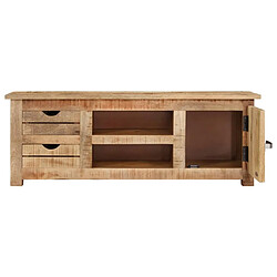 Maison Chic Meuble TV scandinave - Banc TV pour salon 110x30x40 cm Bois de manguier brut -MN80291 pas cher