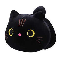 Chat Grand Coussin En Peluche Câlin Doux Chaton Chaton Animaux En Peluche Jouets Cadeaux Noir 25 Cm