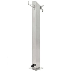 Avis vidaXL Colonne à eau de jardin carrée Acier inoxydable 95 cm