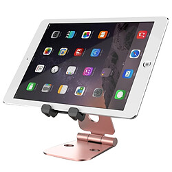 Wewoo Support Holder or rose pour iPad, Samsung, Lenovo, Sony et autres tablettes réglable pliable en alliage d'aluminium universel,