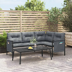 vidaXL Salon de jardin 2 pcs anthracite acier