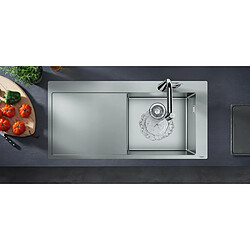 Hansgrohe - Evier encastré en acier inoxydable 1 bassin 450 mm S715-F450 avec égouttoir et trou pour robinet