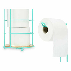 Avis Berilo Porte-rouleaux pour Papier Toilette Menthe Métal Bambou 16,5 x 63,5 x 16,5 cm (4 Unités)