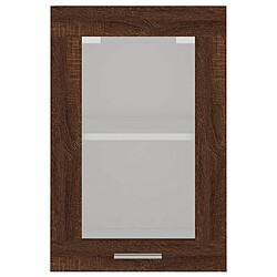 Acheter vidaXL Armoire vitrée suspendue Chêne marron 40x31x60 cm