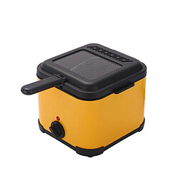 Friteuse électrique jaune, machine à frire domestique et commerciale, petite friteuse électrique argentée à économie de carburant, 2,5 l pas cher