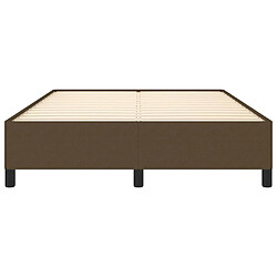 Acheter vidaXL Cadre de lit sans matelas marron foncé 140x190 cm tissu