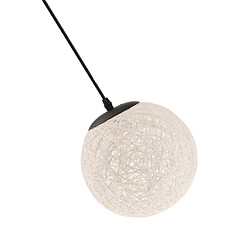 Acheter Rotin en osier tissé ballon globe plafonnier lampe lampe abat-jour 20cm blanc