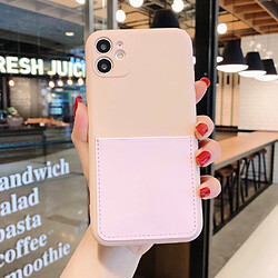 Coque en silicone souple avec porte-carte rose pour votre Apple iPhone 11 6.1 pouces