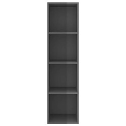 Acheter Maison Chic Meuble TV scandinave mural Banc TV suspendu pour salon - Gris brillant 37x37x142,5 cm Aggloméré -MN46526