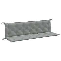 vidaXL Coussins de banc de jardin lot de 2 gris clair mélangé tissu