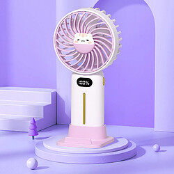 (Violet) Ventilateur de Refroidissement Portatif de Chargement Usb de Style de Conception en Forme de Dessin Animé Mignon