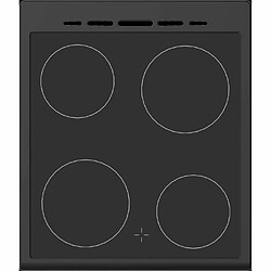 Cuisiniere vitrocéramique CONTINENTAL EDISON CECV50FCB - 4 feux - L49,8 x H86 xP67 cm - Noir pas cher