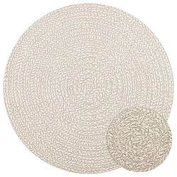 vidaXL Tapis ZIZUR crème Ø 120cm aspect de jute intérieur et extérieur