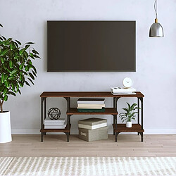 Avis Maison Chic Meuble TV scandinave - Banc TV pour salon chêne marron 102x35x45,5 cm bois d'ingénierie -MN65833