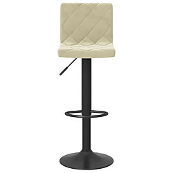 Avis vidaXL Tabourets de bar lot de 2 crème velours