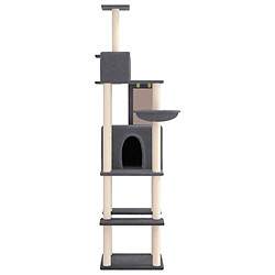 Avis Arbre à chat avec griffoirs,niche pour chat en sisal Gris foncé 201 cm -MN88921