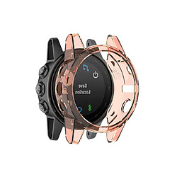 Coque en TPU flexible, rose transparent pour votre Garmin Fenix 5S/5S Plus