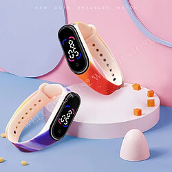 Avis MONTRE BLUETOOTH-MONTRE INTELLIGENTE ,M6B--Montres arc en ciel pour enfants garçons, montre créative étanche en Silicone souple, bra