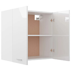 Avis vidaXL Armoire suspendue Blanc brillant 60x31x60 cm Bois d’ingénierie